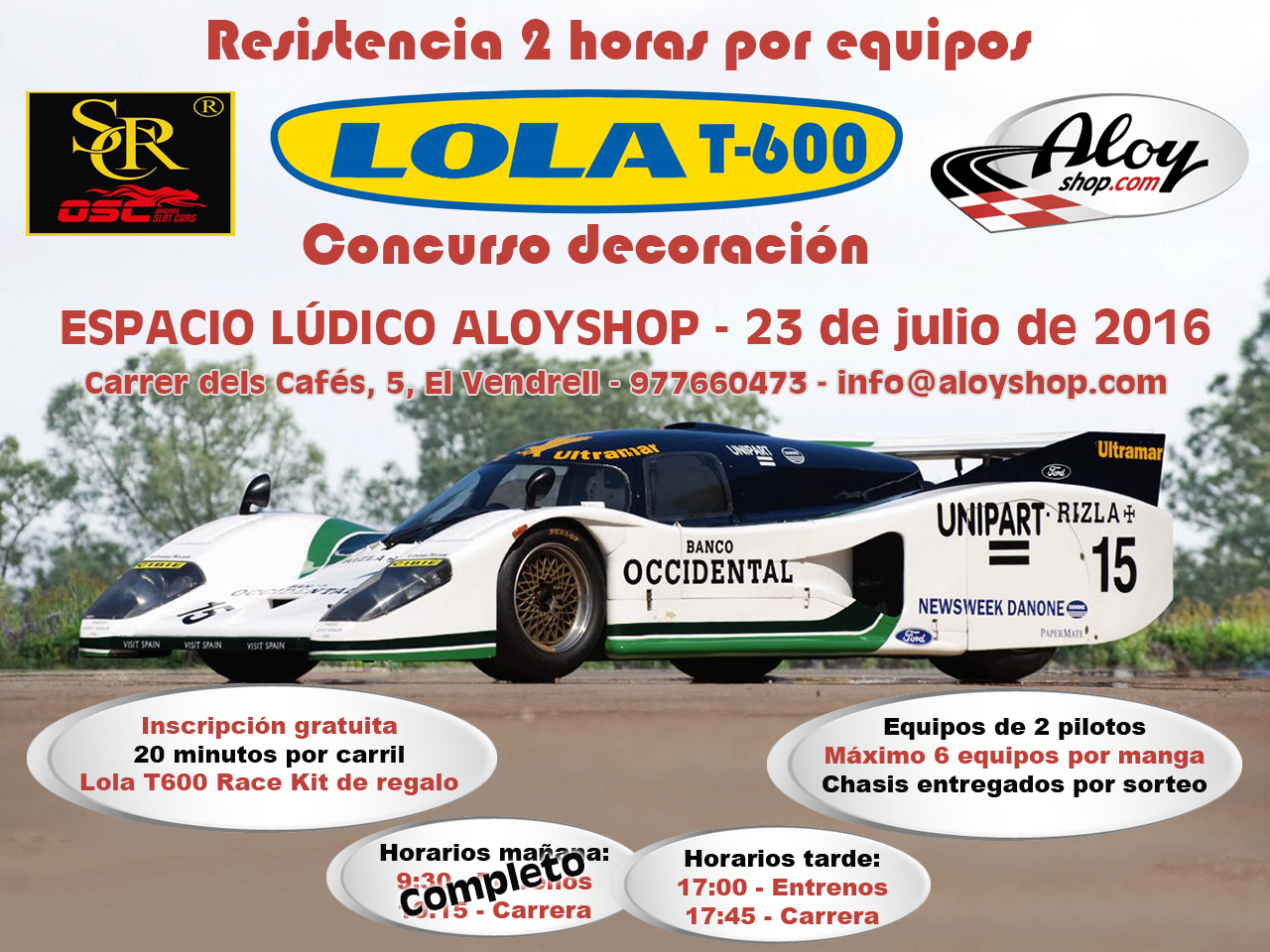 Lola T600 kit chrono RC0306